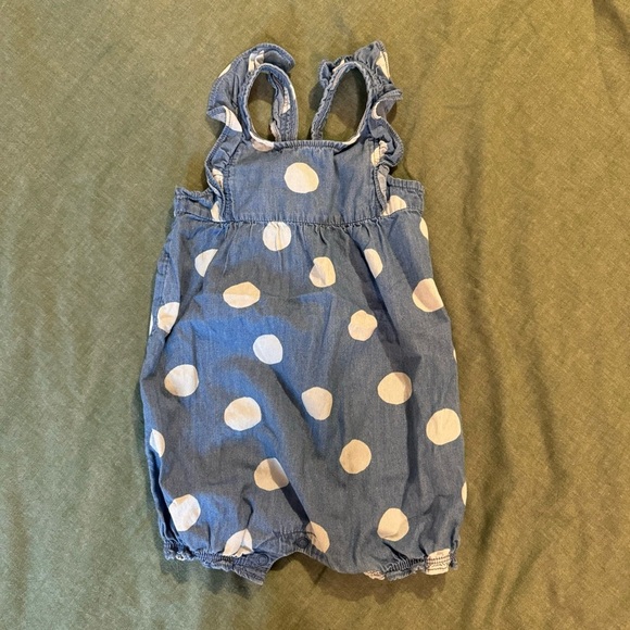 Girl’s 18 month Denim Chambray 3 piece lot Dresses Romper Carter’s - Cat & Jack - Picture 6 of 7